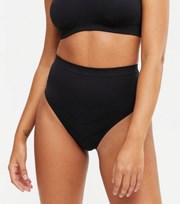 New Look Black High Waist Seamless Smoothing Thong